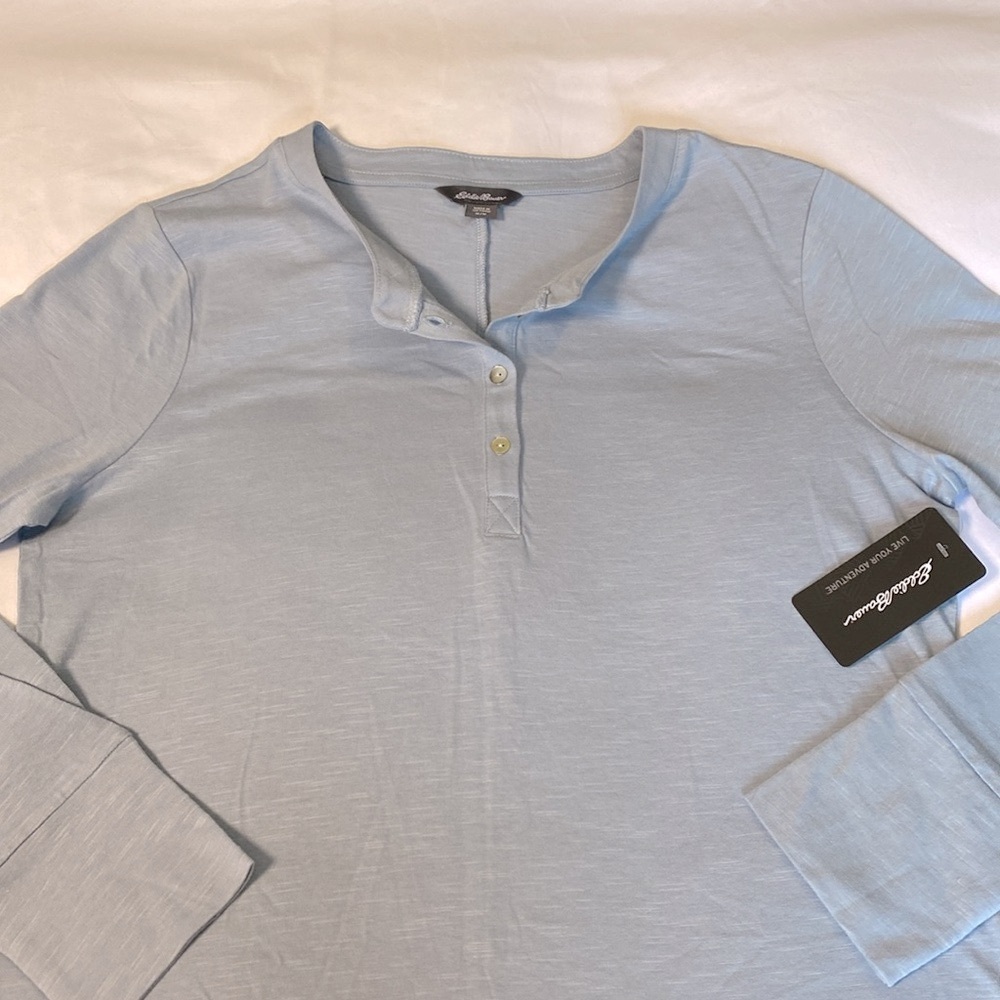 NWT Eddie Bauer Long Sleeve Henley Shirt - Picture 4 of 16